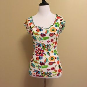 GUESS Floral Stretchy Tee Boho